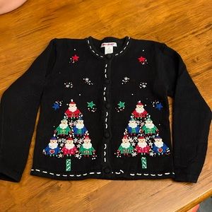 Airport Girl sweater. Girls M. Ugly Christmas sweater. Beautiful cardigan.